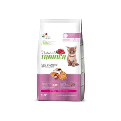 Afbeelding van 1,5kg Zalm Naturel Trainer Kitten Kroketten kat