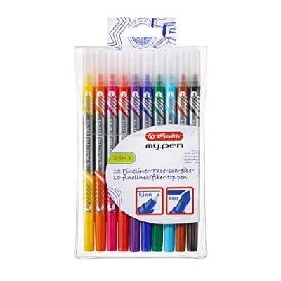 Afbeelding van Herlitz fineliner Faserschreiber my.pen 2 Spitzen 10er Etui