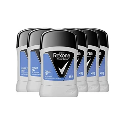 Image de REXONA Men Stick Anti Transpirant Cobalt Dry 50ml, lot de 6