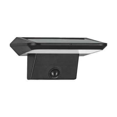 Afbeelding van EGLO Led wandlamp buiten Porrassa, buitenlamp op zonne energie met bewegingsmelder en dempingssensor, van zwart kunststof, IP44