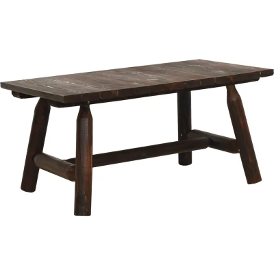 Afbeelding van Salontafel 90X50X41 Cm Massief Vurenhout Donkerbruin / Tafel