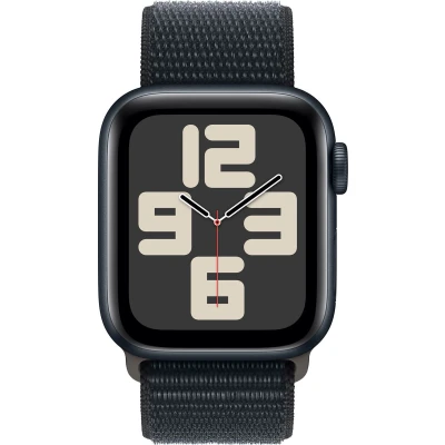 Afbeelding van Apple Watch SE 2023 40mm Zwart (Zwarte Nylon Band)