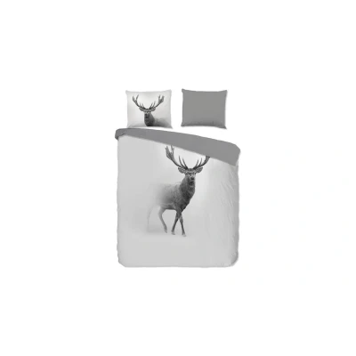 Afbeelding van Dekbedovertrek Grey Deer Dieren 200x200 Cm Pure Dekbed Discounter.nl