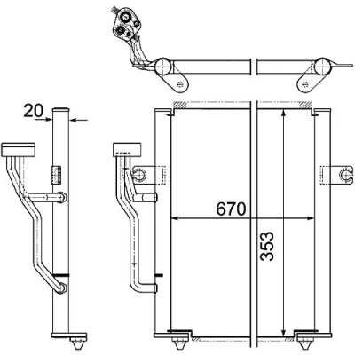 Afbeelding van Mahle Original Airco condensor AC 458 000P