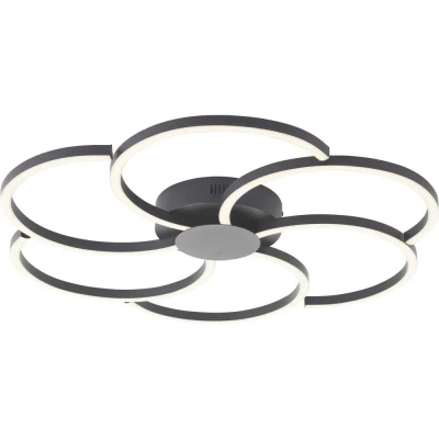 Afbeelding van Brilliant Fico Plafondlamp LED 32W 3000K Inclusief afstandsbediening Zwart