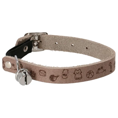 Afbeelding van Adori Poezenbandje Met Print 1.4x30 cm Kattenhalsband Grijs
