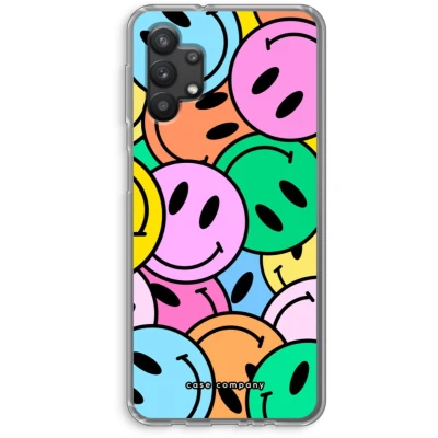 Afbeelding van Case Company® hoesje geschikt voor Samsung Galaxy A32 5G Smiley N1 Soft Cover Telefoonhoesje Bescherming aan alle Kanten en Schermrand
