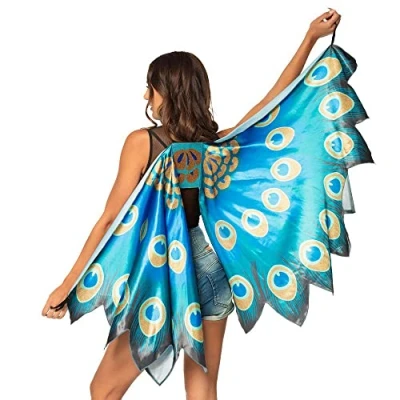 Afbeelding van Boland Vleugels Pauw Blauw Volwassenen Unisex Fee Fantasy Festival
