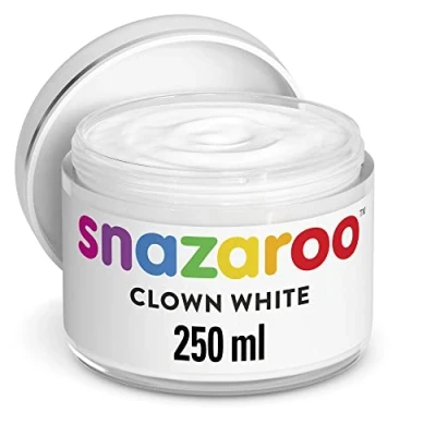 Afbeelding van Snazaroo 1198210 Kinderschmink, huidvriendelijke hypoallergene schmink op waterbasis, clown wit, 250 ml