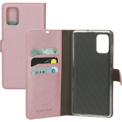 Afbeelding van Mobiparts Saffiano Wallet Case Samsung Galaxy A71 (2020) Pink