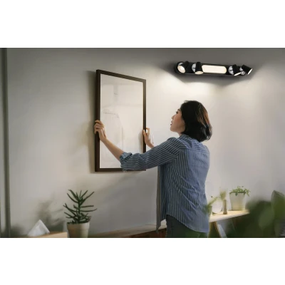 Afbeelding van LEDVANCE LED plafondlamp Neptune, 4 spots, zwart
