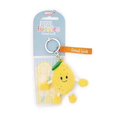 Afbeelding van NICI 61806 Sleutelhanger, citroenmotief &quot;Good Luck&quot;, 7 cm, geel, trouwe metgezel voor rugzak of tas, groot en klein