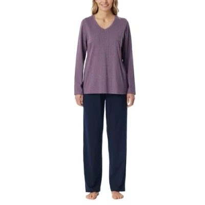 Afbeelding van Schiesser SET Pyjama Malve dunkelblau, Dames, Maat: 36, dunkelblau