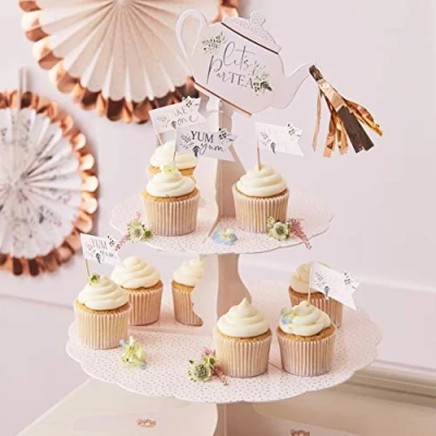 Afbeelding van Hapjes &amp; Cupcake Standaard Let&#039;s Partea