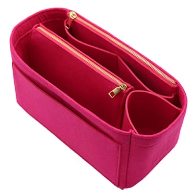 Afbeelding van LEXSION Viltorganizer met rits, past op Speedy Neverfull Bag, Bag Shaper, rood (B Rosy), groot