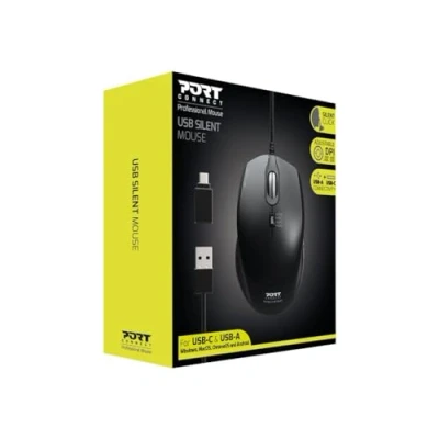 Image de Souris silencieuse filaire Port Designs Noir