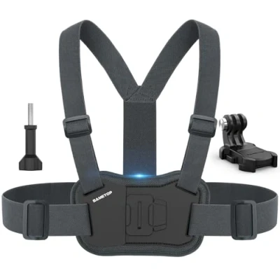 Afbeelding van Sametop Borstbevestigingsharnas, riem, compatibel met GoPro Hero 13 12 11 10 9 8 7 6 5 sessie DJI Osmo actiecamera&#039;s balanceer stabiliteit en comfort prestaties