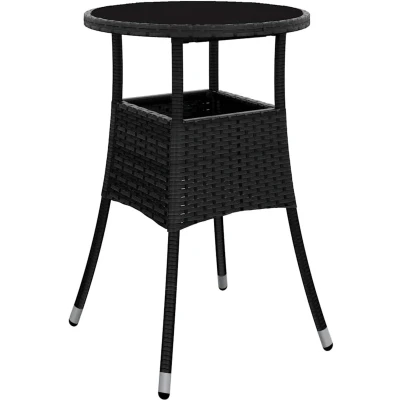 Afbeelding van vidaXL Tuintafel Zwart