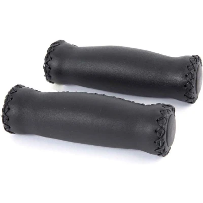 Afbeelding van Velo handvatten zacht leer en schuimrubber 127 mm zwart