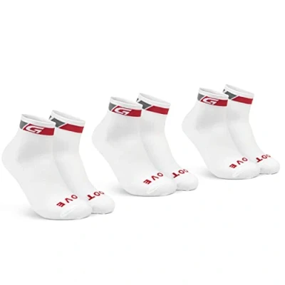 Afbeelding van GripGrab Classic Low Cut 3PACK Zomer Fietssokken 3 Paar Korte Coolmax Sokken Wit Unisex Maat L (44 47)