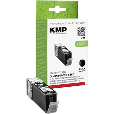 Afbeelding van KMP Inktcartridge vervangt Canon PGI 550BK XL Compatibel Zwart C89 1518,0001