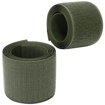 Afbeelding van AERZETIX C66004 Band/rol klittenband 50 mm 1 meter kabelorganizer/klem tasband voor kleding en riem kleur: olijfgroen in polyamide polyester