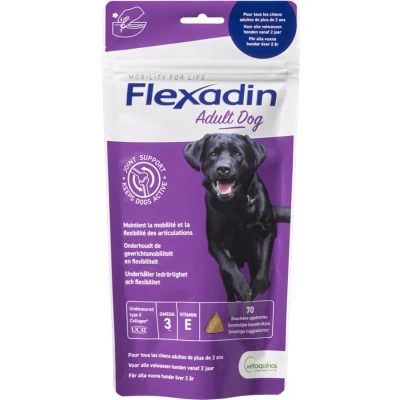 Afbeelding van Flexadin Adult Dog Kauwbrokjes 70 stuks
