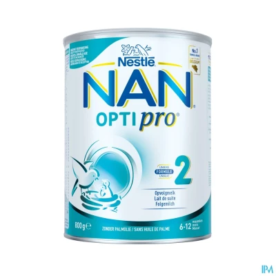 Afbeelding van Nestlé Nan Optipro 2 Opvolgmelk vanaf 6 maanden Flesvoeding Baby 1 x 800 gr