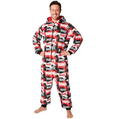 Afbeelding van Marvel Pyjama voor heren onesie volwassenen van fleece volwassenen, humoristische jongeren, groot Avengers S XXXL