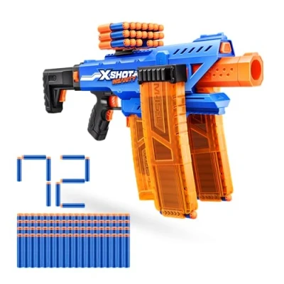 Afbeelding van Xshot Insanity Gemotoriseerde clip blaster (48 darts), luchtzaktechnologie, dartopslag, outdoor speelgoed voor jongens en meisjes, tieners volwassenen