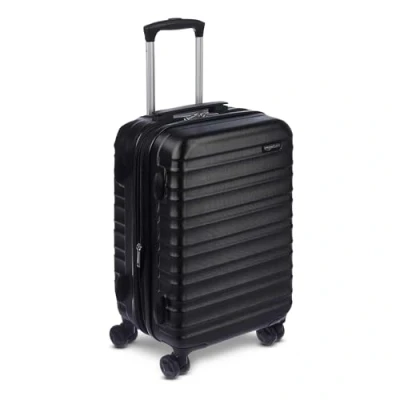 Afbeelding van Amazon Basics Koffers met wieltjes, zwart.