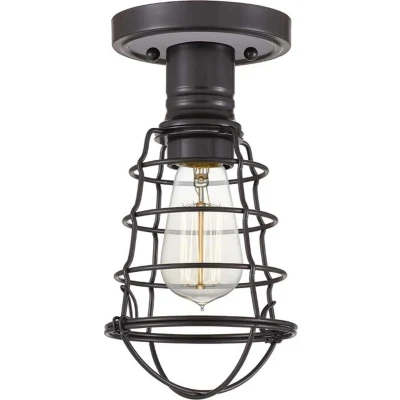 Afbeelding van Quoizel LED Plafondlamp Mixon 1X E27 Max 60W Dimbaar Palladian Bronze
