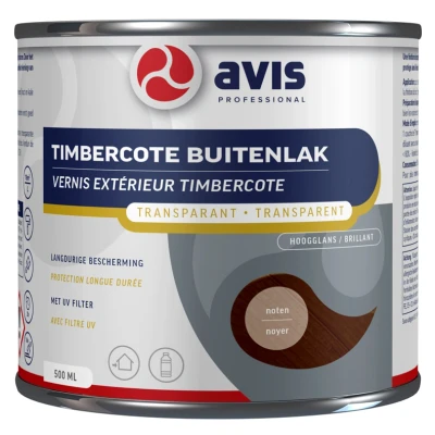Afbeelding van Avis Timbercote Noten Hoogglans 0,5 liter Blanke lak &amp; Beits