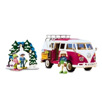 Afbeelding van PLAYMOBIL 71814, Volkswagen T1 Camping Bus Netto Winter Edition II, 2024, 79 stuks, 5 99 jaar