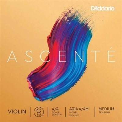 Image de D&#039;Addario A314 4/4M Corde seule (sol) violon 4/4 Ascenté, Medium