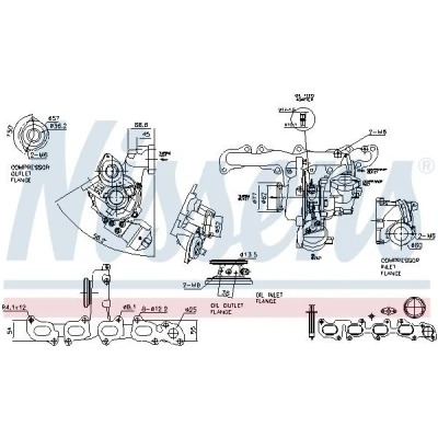 Afbeelding van Turbocharger NISSENS 93512, voor o.a. VW, SKODA