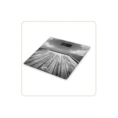 Afbeelding van Digitale Personenweegschaal Little Balance Pontoon Bruin 180 kg (30 x 30 cm)