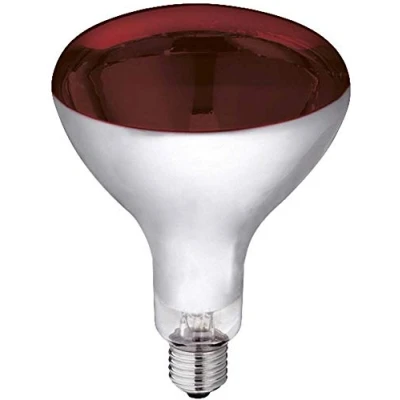 Afbeelding van Kerbl Infraroodlamp rood (250 W, verwarmingslamp voor varkens + gevogelte, maximale levensduur 5000 uur, lampfitting E27, tafellamp) 22245