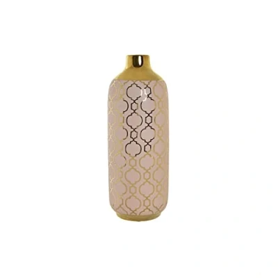 Afbeelding van Vaas DKD Home Decor Porselein Roze Gouden Orientaals (15 x 15 41,5 cm)
