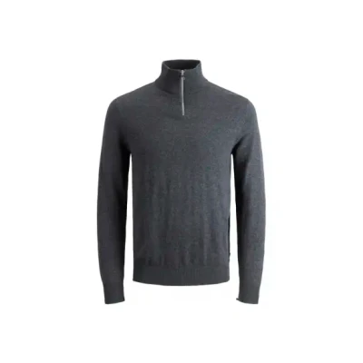 Afbeelding van Jack &amp; Jones Eemil HALF ZIP NOOS Trui, Heren, Maat: Medium, Dark grey melange