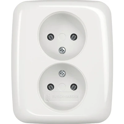 Afbeelding van Busch Jaeger inbouw 2 voudige WCD zuiver wit