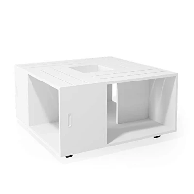 Afbeelding van Vicco salontafel Anton wit wijnkist fruitkist