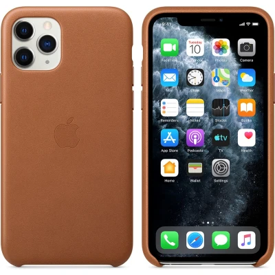 Afbeelding van Apple origineel leather case iPhone 11 Pro Saddle Brown MWYD2ZM/A