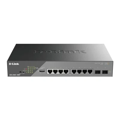 Afbeelding van D Link 10 Poorts Desktop Gigabit Poe (10 Havens), Netwerkschakelaar, Zwart