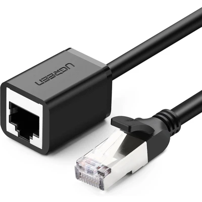 Afbeelding van Ugreen verlengkabel Internet Ethernet patchkabel RJ45 F/UTP Cat. 6 1000Mb/s 1m zwart (NW112)
