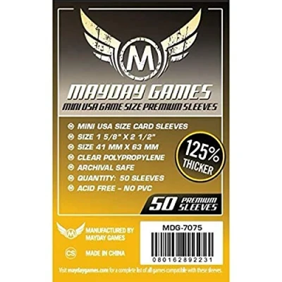Afbeelding van Mayday Games 331675 Kaartspel Beschermhoes Mini USA Premium 41 x 63 mm 50 stuks