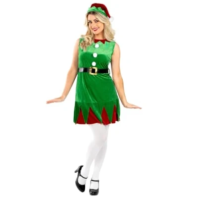 Afbeelding van Fun Shack Lutin dameskostuum, kerstkostuum, maat M
