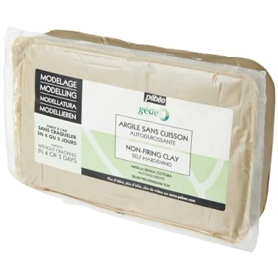 Afbeelding van Pébéo Gedeo klei ZONDER koken modelleren, vormen, &amp; pottenbakkerij, zelfhardend oven 1,5 kg, grijs 766302