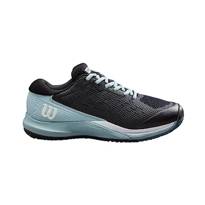 Afbeelding van Wilson Tennis RUSH PRO ACE Tennisschoenen voor kleibanen, Dames, Maat: 40,5, Tuerkis weiss Textiel
