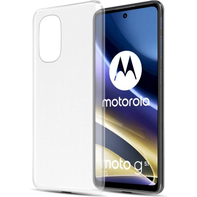 Afbeelding van Cadorabo Hoesje geschikt voor Motorola MOTO G51 5G in VOLLEDIG TRANSPARANT Beschermhoes gemaakt van flexibel TPU Silicone Case Cover